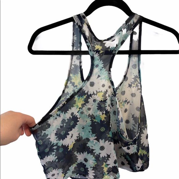Aeropostale Bethany Mota Floral Sheer tank top M - Picture 2 of 9